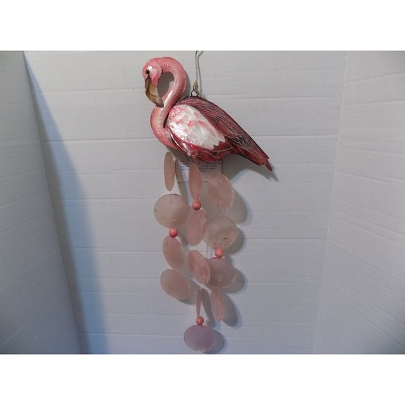 NEW Metal Flamingo Wind Chimes Figurine Philippines Home Decor Florida Souvenir - Picture 6 of 8